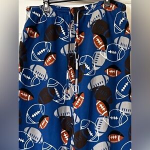 Mossimo Supply Co. XLG Blue Fleece Football Design Pajama Lounge Pants